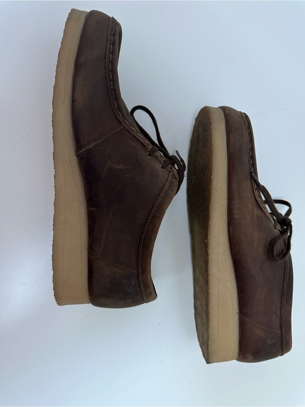 Clarks Women’s Brown Leather Chukka Moccasin Boots - Picture 4 of 8